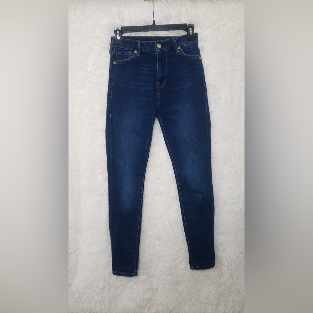 True Religion Caia Ultra High Rise Super Skinny Dark Blue Jeans Size 26